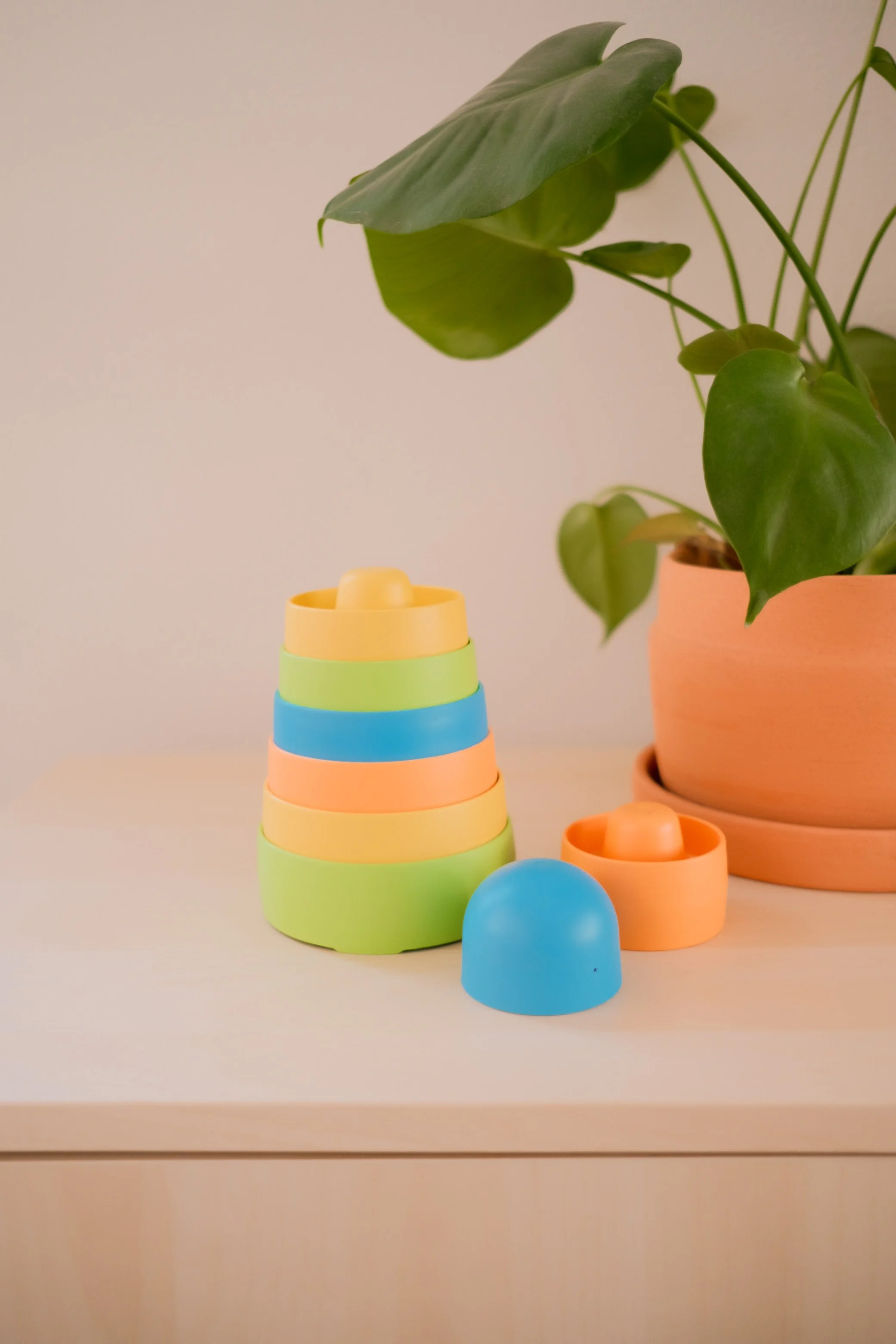 Green Toys Stacker, an open-ended toy on Raise Wildflowers