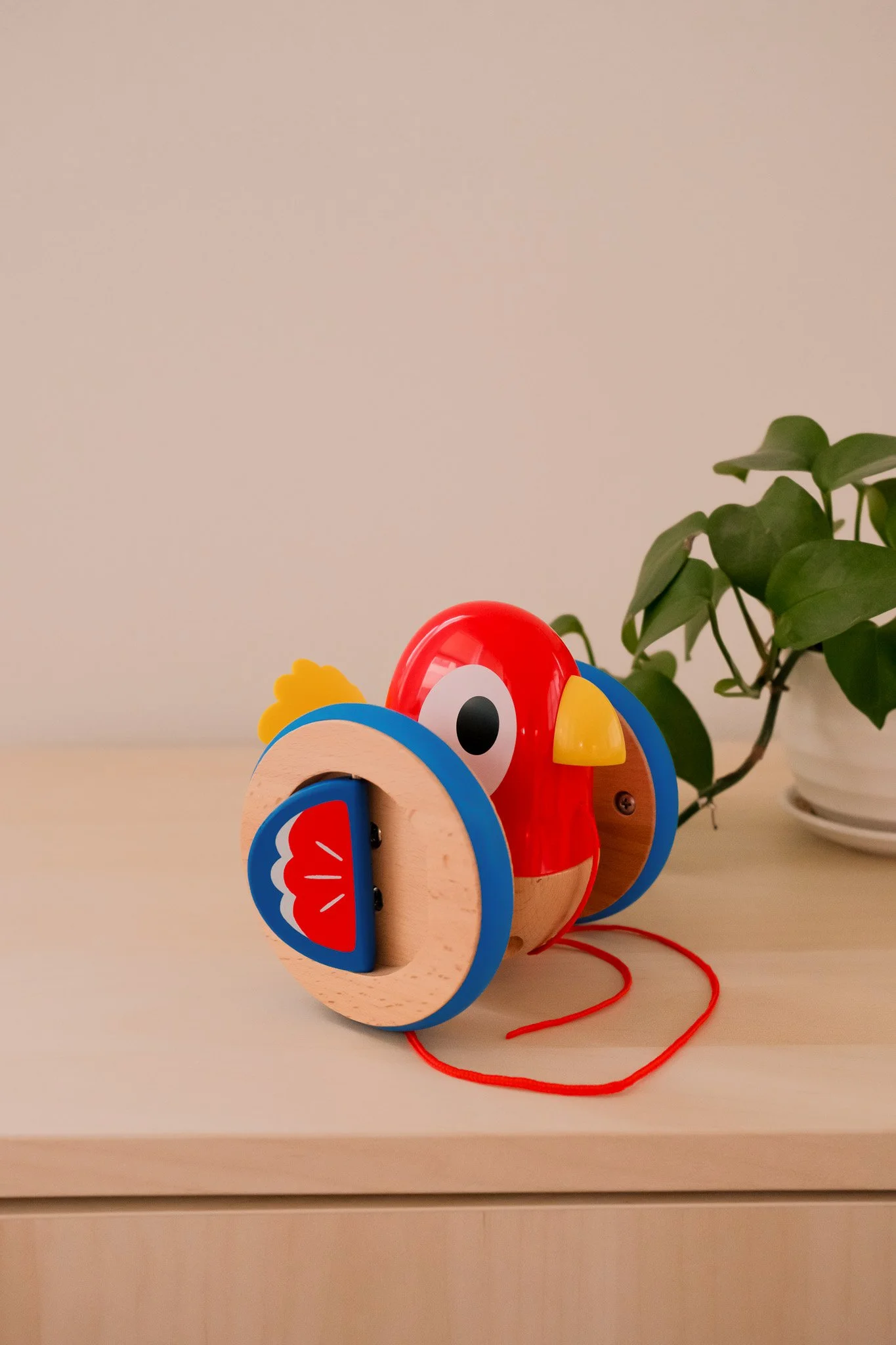 Pull Along Bird, an open-ended toy on Raise Wildflowers