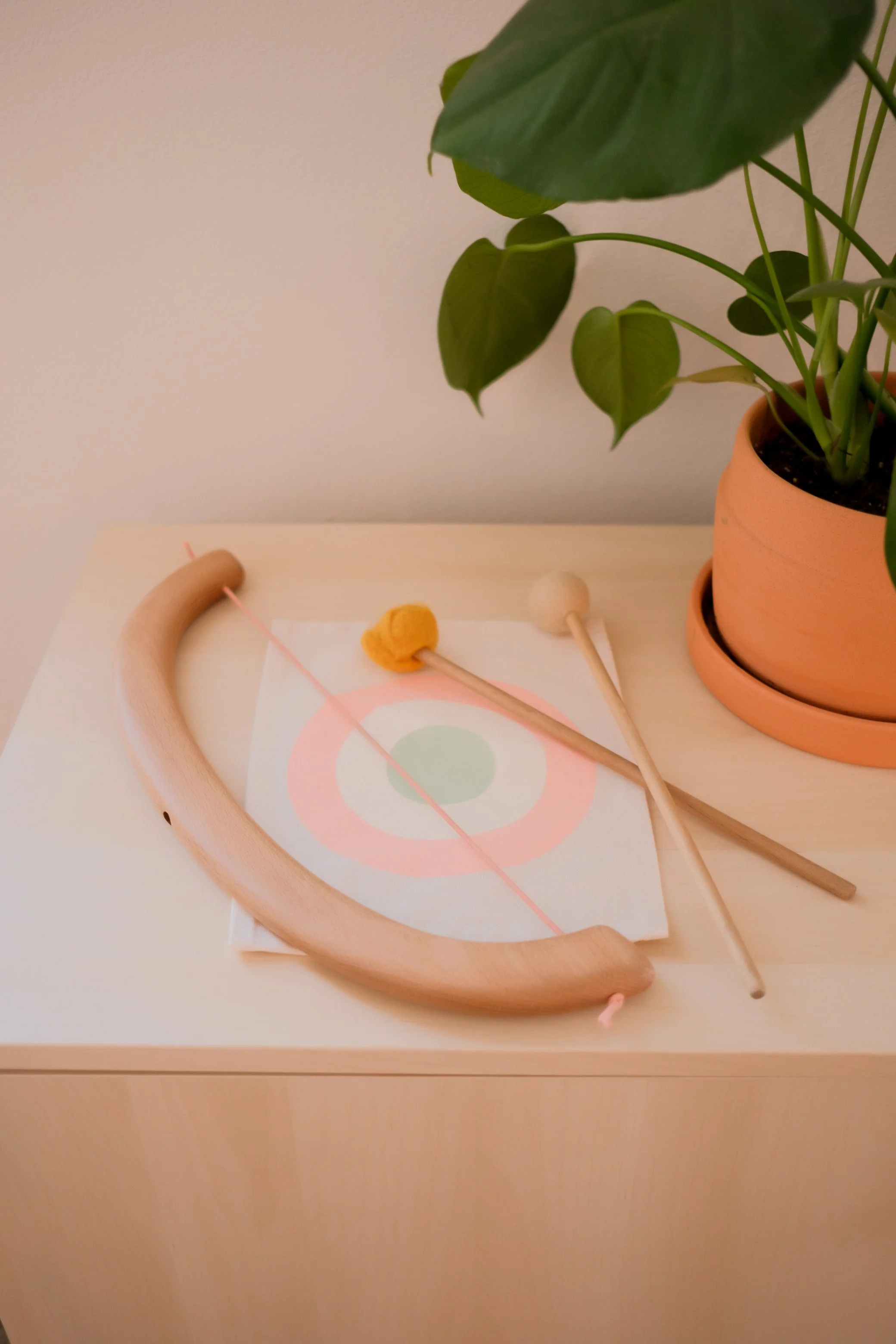 Small Bow & Arrow, an open-ended toy on Raise Wildflowers
