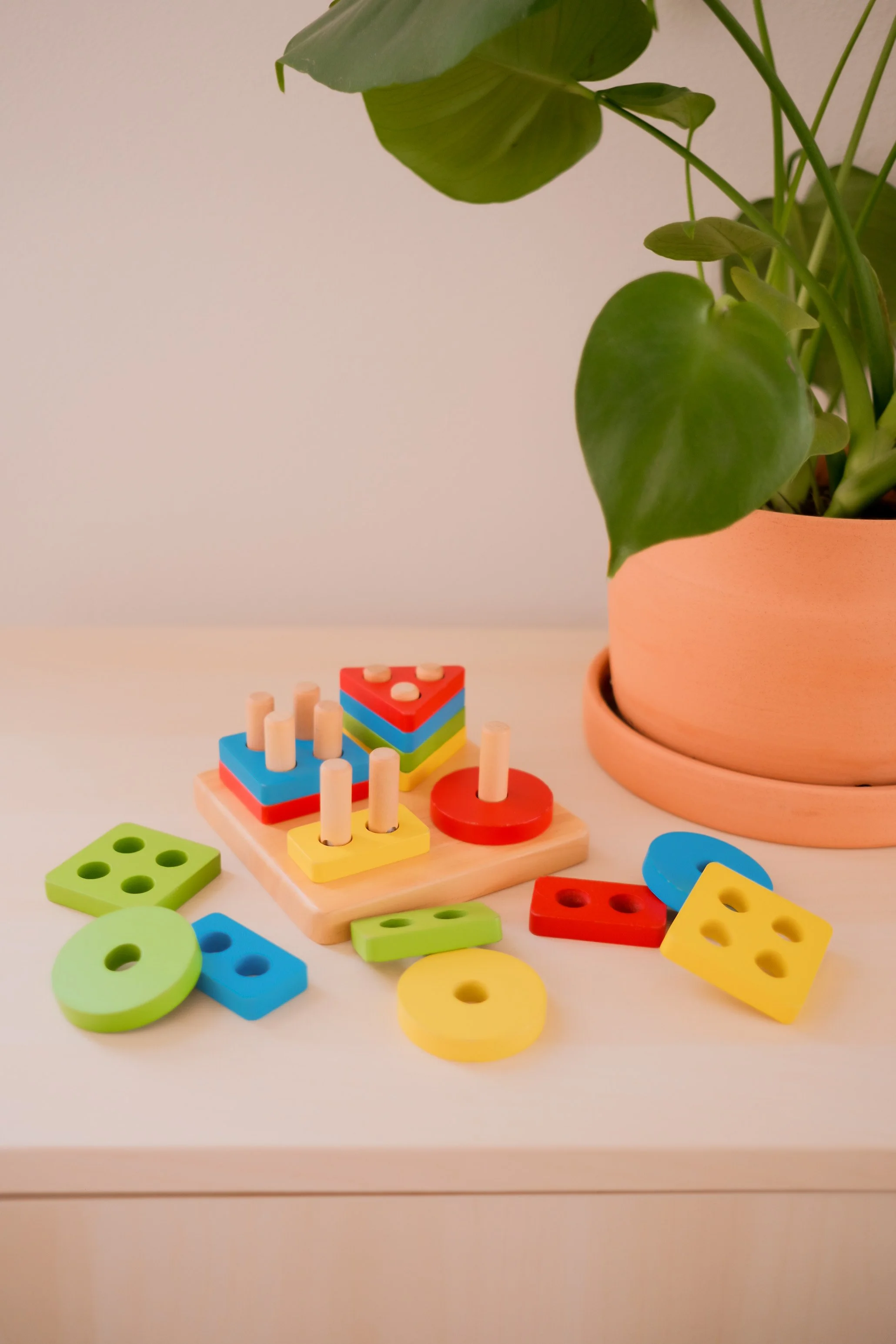Stacking Shape Puzzle, an open-ended toy on Raise Wildflowers