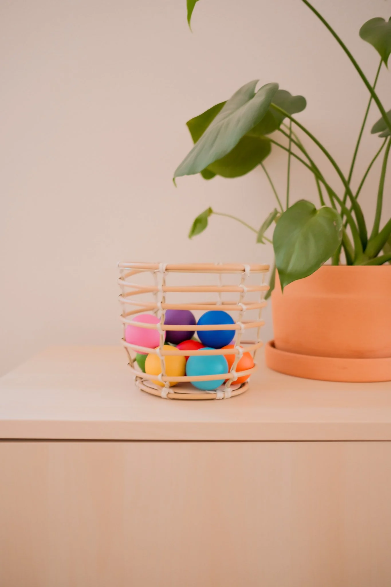 Toddler Size Rainbow Balls, an open-ended toy on Raise Wildflowers