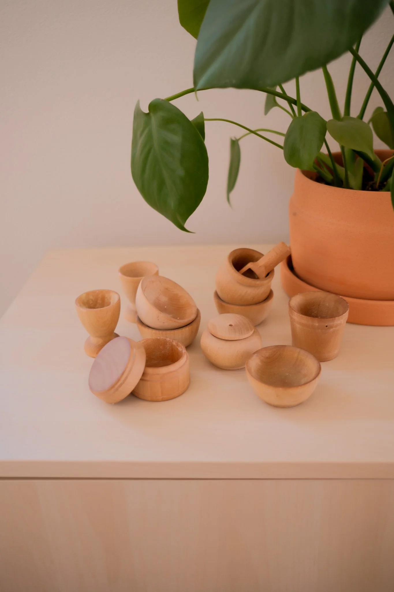 Wooden Containers Set, an open-ended toy on Raise Wildflowers